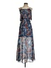 Xhilaration 100% Polyester Paisley Blue Casual Dress Size XS - photo 1