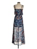 Xhilaration 100% Polyester Paisley Blue Casual Dress Size XS - photo 2