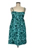De Loreta 100% Baumwolle Animal Print Teal Cocktail Dress Size M - photo 1