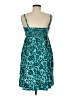De Loreta 100% Baumwolle Animal Print Teal Cocktail Dress Size M - photo 2