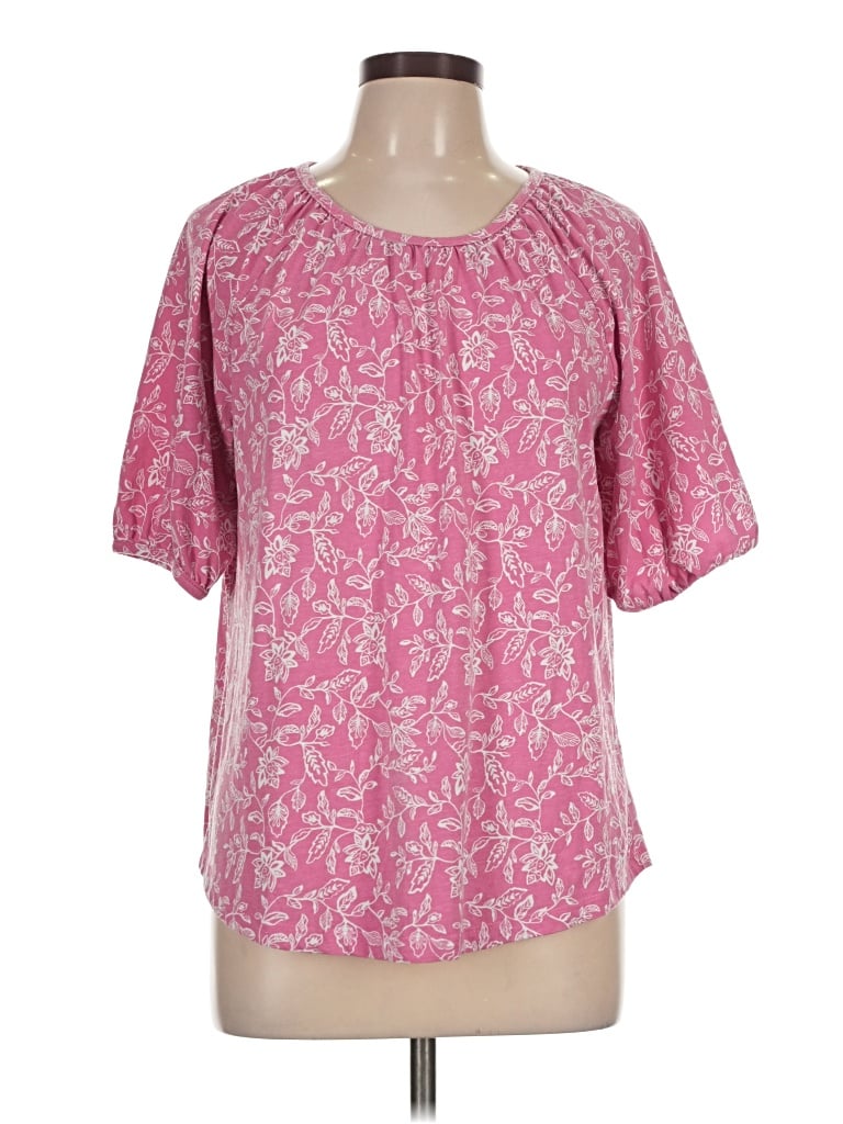 Pre-owned Croft & Barrow Short Sleeve T-shirt In Pink