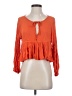 O'Neill 100% Rayon Orange 3/4 Sleeve Blouse Size S - photo 1