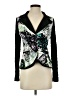 Alberto Makali 100% Silk Graphic Black Green Silk Blazer Size S - photo 1