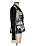 Alberto Makali 100% Silk Graphic Black Green Silk Blazer Size S - photo 4