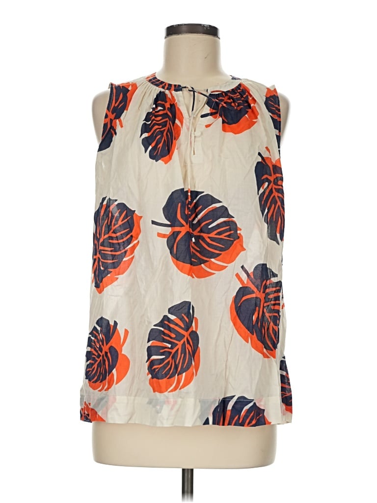 Pre-owned Lucky Brand Sleeveless Blouse In Orange