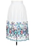 Magic 100% Polyester Paisley White Casual Skirt Size 1X - photo 1