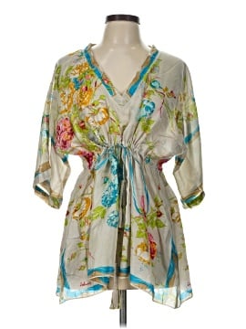 Johnny Was 3/4 Sleeve Silk Top (view 1)