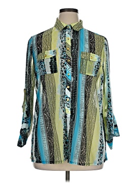 Dana Buchman 3/4 Sleeve Button Down Shirt