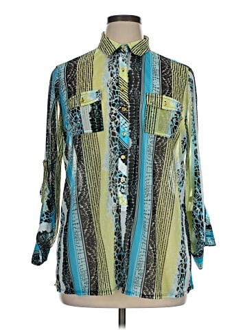 Dana Buchman 3/4 Sleeve Button-Down Shirt (view 1)