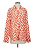 OVI Print Orange Long Sleeve Blouse Size S - photo 1