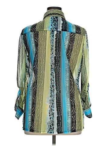 Dana Buchman 3/4 Sleeve Button-Down Shirt (view 2)