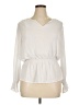 Counterparts 100% Polyester Ivory Long Sleeve Blouse Size XL - photo 1