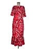 Rhode Paisley Red Casual Dress Size 8 - photo 1