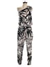 Design Lab Lord & Taylor Graphic Silver Jumpsuit Size XS - photo 1