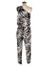 Design Lab Lord & Taylor Graphic Silver Jumpsuit Size XS - photo 2