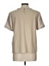 Weekend Max Mara 100% Polyester Metallic Tan Gold Short Sleeve Turtleneck Size L - photo 2