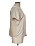 Weekend Max Mara 100% Polyester Metallic Tan Gold Short Sleeve Turtleneck Size L - photo 4