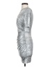 Alice + Olivia Metallic Silver Cocktail Dress Size 2 - photo 5