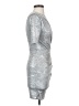 Alice + Olivia Metallic Silver Cocktail Dress Size 2 - photo 4