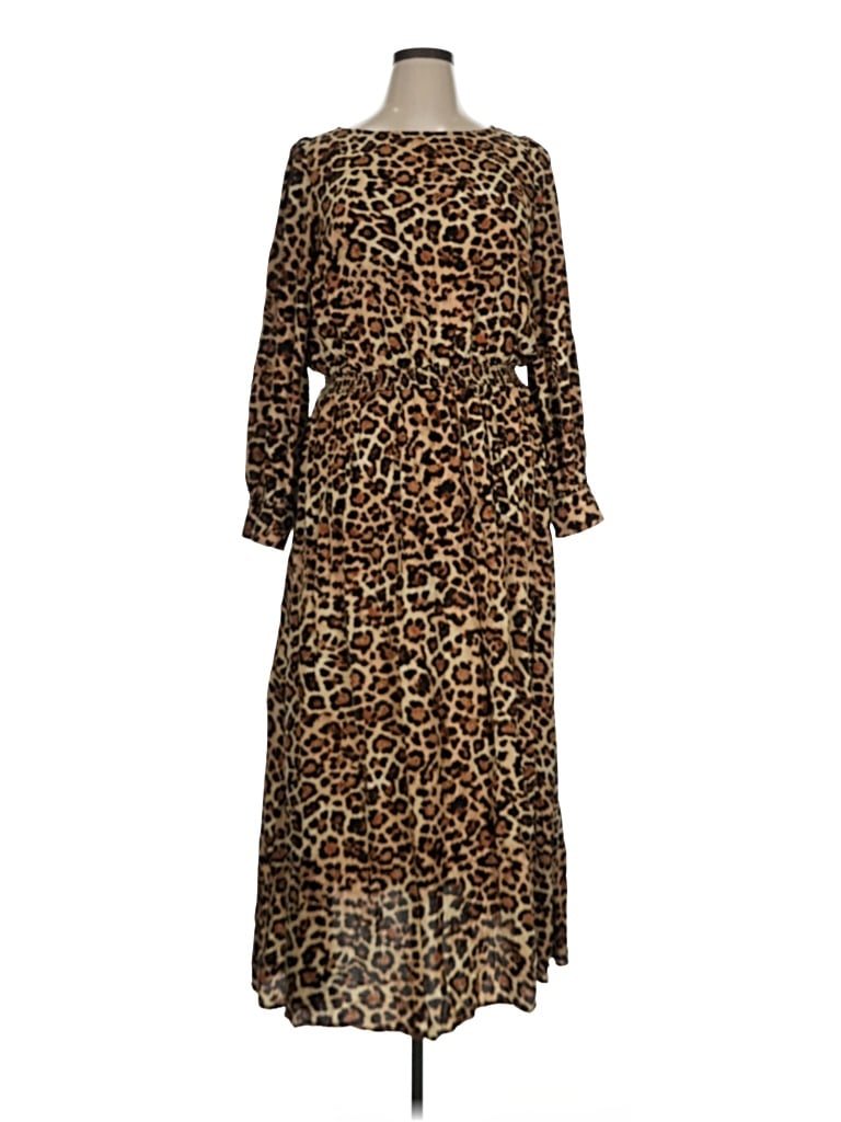 Pre-owned Ann Taylor Loft Casual Dress In Brown