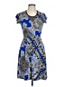 Studio West 100% Polyester Paisley Blue Casual Dress Size L - photo 1