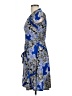 Studio West 100% Polyester Paisley Blue Casual Dress Size L - photo 5
