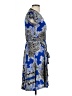 Studio West 100% Polyester Paisley Blue Casual Dress Size L - photo 4