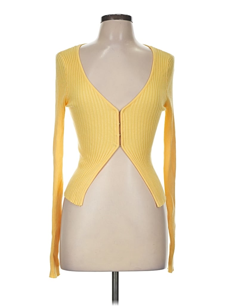 Pre-owned Superdown Cardigan Sweater In Yellow