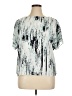 Calvin Klein 100% Polyester Silver Short Sleeve Blouse Size XL - photo 1