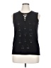 Modern Lux 100% Polyester Black Sleeveless Blouse Size XL - photo 1