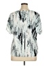 Calvin Klein 100% Polyester Silver Short Sleeve Blouse Size XL - photo 2