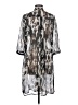 AGB Black 3/4 Sleeve Blouse Size S - photo 2