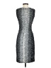St. John Metallic Silver Cocktail Dress Size 2 - photo 2