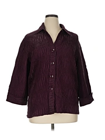 Draper's & Damon's 3/4 Sleeve Button-Down Shirt (view 1)