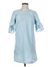 BCBGeneration 100% Cotton Solid Blue Casual Dress Size S - photo 1