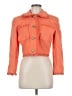 Emanuel Emanuel Ungaro 100% Cotton Solid Orange Jacket Size 8 - photo 1