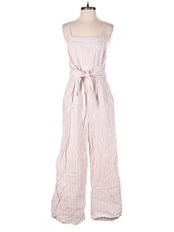 Madewell Tie-Waist Crop Wide-Leg Jumpsuit in Stripe (view 1)