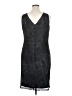 Calvin Klein 100% Polyester Metallic Silver Cocktail Dress Size 16W - photo 2