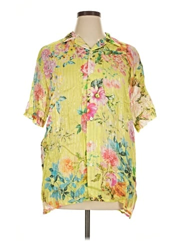 Hemant & Nandita Short Sleeve Blouse (view 1)