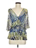 Bebe Blue 3/4 Sleeve Blouse Size M - photo 1