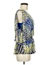 Bebe Blue 3/4 Sleeve Blouse Size M - photo 4