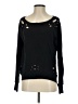 Pam & Gela 100% Cotton Black Pullover Sweater Size S - photo 1