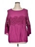 New Directions Purple 3/4 Sleeve Blouse Size XL - photo 1