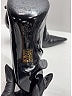 Dior 100% Leather Black Cannage Quilted Patent Leather Booties Size EU 38 1/2 - photo 5