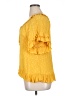 BILA Yellow Short Sleeve Blouse Size XL - photo 5