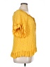 BILA Yellow Short Sleeve Blouse Size XL - photo 4