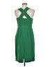 Ann Taylor 100% Polyester Solid Green Cocktail Dress Size 6 - photo 2