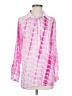 Mishca 100% Rayon Tie-dye Pink Long Sleeve Blouse Size S - photo 1