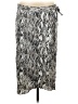 Maurices 100% Rayon Animal Print Silver Casual Skirt Size L - photo 1