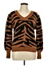 Lumiere Animal Print Brown Pullover Sweater Size L - photo 1